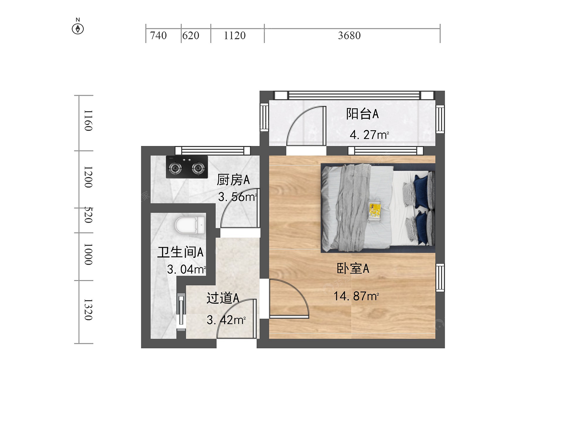 整租·金宝街·赵堂子胡同·2室·1厅