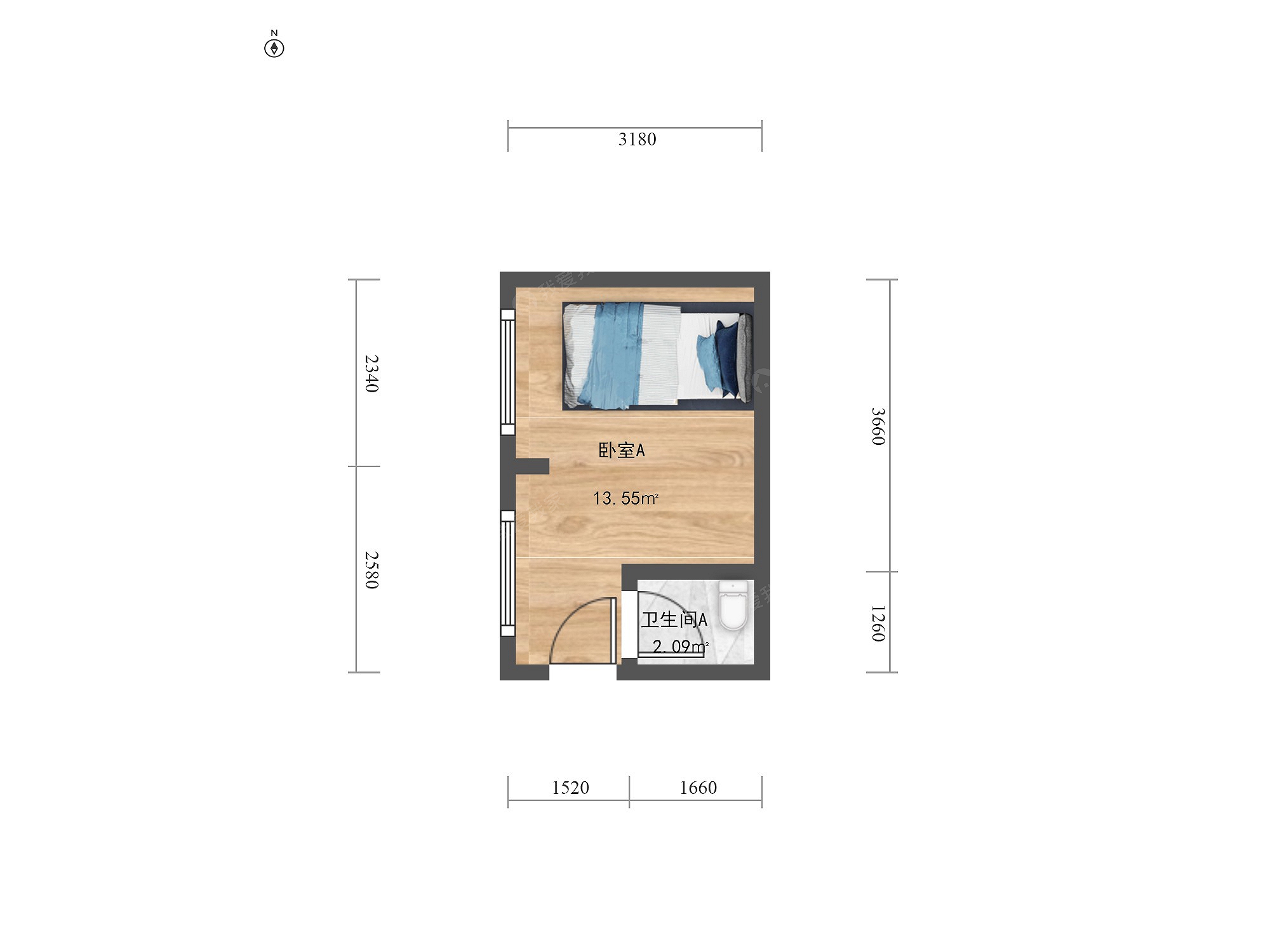 整租·东四·华人一品·1房间