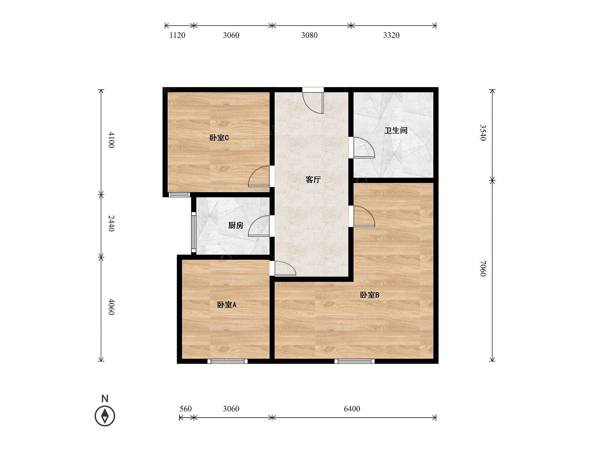 整租·朱辛庄·TBD住总万科天地6号院·3室·1厅