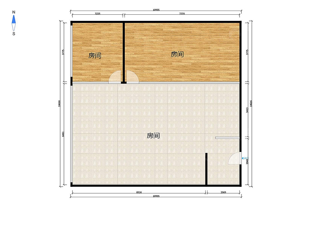 嘉盛中心1室户型图